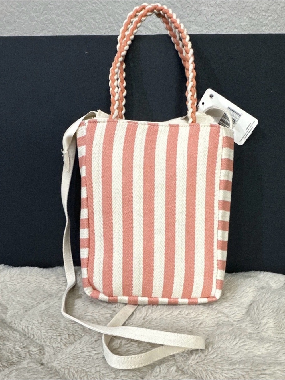 Beaded Palm Tree Crossbody Bag - Pink - Picture 5 of 8